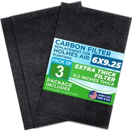 Breathe Naturally - Hapf600 HEPA Carbon Filter Replacement for Holmes Air Purifiers - High Efficiency Carbon Air Cleaner Filters - Compatible with Holmes HAPF600 Series - (3 Pack Carbon Filter C)