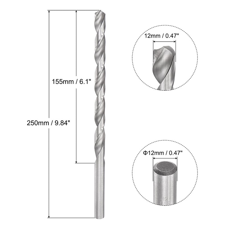 sourcing map 1 Piece Twist Drill Extra Long Drill Bit
