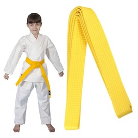 XPEX Judo Belt, 260 cm, Judo Karate Belt, Martial Arts, Karate, Judo Cotton, Taekwondo Belts, Professional Karate Aikido Belt for Children and Adults, Martial Arts Belt (Yellow), yellow