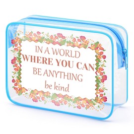 Gfhzdmf Inspirational Gifts for Women Clear Makeup Bag Positive Quotes Gifts Motivational Gift for Daughter Sister Friend Cosmetic Bag Birthday Christmas Graduation Gift for Female