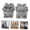 Levemolo 2pcs Mini Lion Statue Sturdy Decorative Lion Figurine Chinese