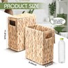 Vesici 3 Gallon Wicker Waste Basket with Lid Wicker Trash