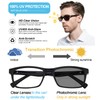 OCCI CHIARI Photochromic Bifocal Reading Glasses Mens,Transition Square UV Protection