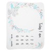 Flannel Baby Monthly Milestone Blanket Infant Growth Memory Blanket Photography