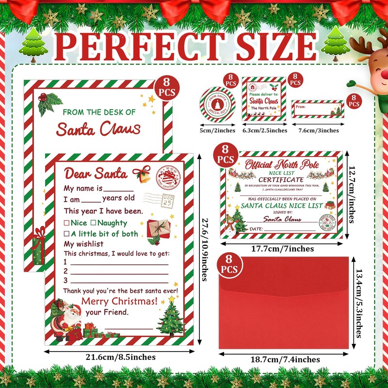 COCHIE Letter to Santa Kit, Letters from Santa, Christmas Writing
