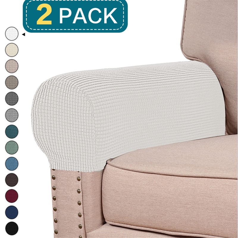 Stretch Armrest Covers (Set of 2) – Anti-Slip Spandex Jacquard