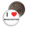 I Love Manchester - 55mm Fridge Magnet Bottle Opener