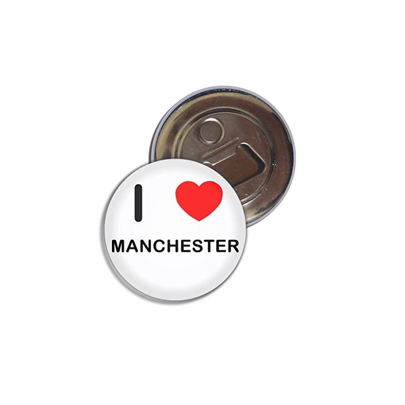 I Love Manchester - 55mm Fridge Magnet Bottle Opener