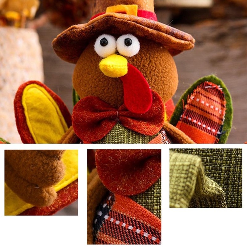 Stuffed Turkey Doll Home Decor Thanksgiving Plush Turkey Decor Great