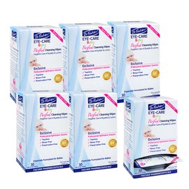 Purified, Non Irritating, Tear Free, Hypoallergenic & Sensitive Approved Baby Eyelid Wipes by Dr. Fischer – Pre-moistened, Rinse Free and Pediatrician Recommended (6)