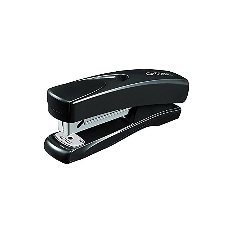 Q-Connect Half Strip Plastic Stapler, Black