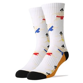 JYinstyle Funny Novelty Socks Mens Crew Athletic Super Sumo
