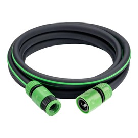 Dcizlont Garden Hose Set, with 2 Hose Connectors, 5m Outdoor Tap Extension Hose Kit, for Garden Watering and Hose Extender, 1/2” ID, Black