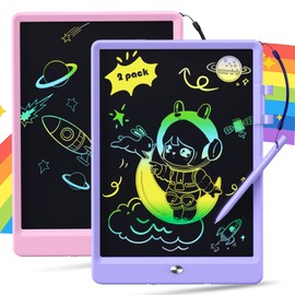 Kidopire Travle Toy for Kids Toddler, 2 Pack LCD Writing Drawing Tablet, 10.5 Inch Doodle pad board, Etch Sketch Gift for 3 4 5 6 7 8 9 Years Old Girl Boy