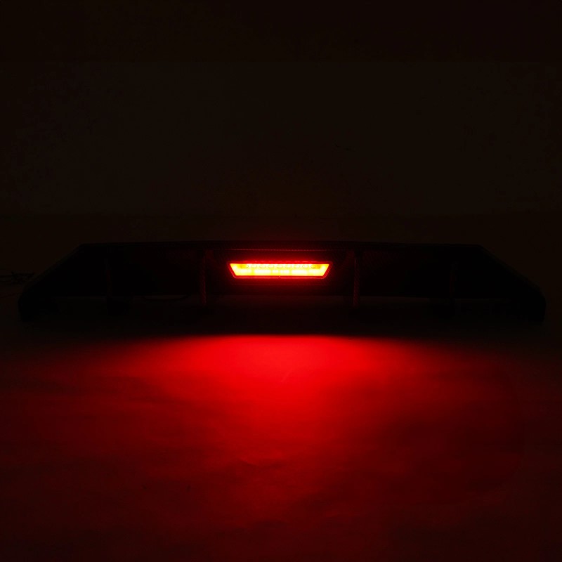 KUAFU Rear Bumper Diffuser Spoiler W/ Led Light Carbon Look