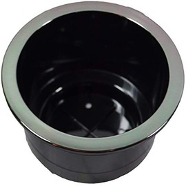 FR Replacement Cup Holder with Black Chrome Lip for Recliners and Sofas