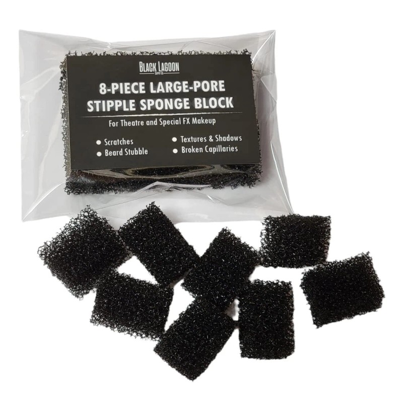Black lagoon LARGE PORE STIPPLE SPONGE 8 Piece Block -For
