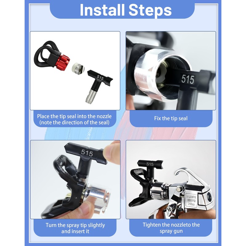 22Pcs Airless Paint Sprayer Gun Kit, 3600PSI