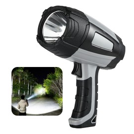 MOONASION Rechargeable Spotlight 800 Lumens, Super Bright LED Spotlight Flashlight Outdoor, 2600 mAh Long Lasting Large Handheld Spot Light for Boating Camping