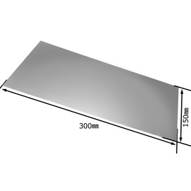 Q-Ho SUS430 Stainless Steel Plate Slim 5.9 x 11.8 inches (150 x 300 mm), L9010