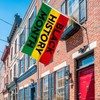 2 Pack Black History Month Flags Hanging Flags Outdoor Decorative