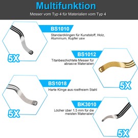 Heeieuk Metal Handle Hand Deburring Tools Burr Cutting with 21 Pieces Replacement Blades for Edge & Hole of 3D Printer, Plastic, Aluminium and Stainless Steel