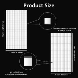 8 Sheets Squares Foam Tape Craft Double Sided, 1320PCS Total Self Adhesive Sticky Dots, Precut Squares Strips 3D Mini Foam Stickers for DIY Arts & Crafts, 2 Sizes (0.47in/12mm, 0.24in/6mm)