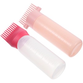 FOMIYES 2pcs Scalp Oil Applicator Oil Dispenser for Hair Oil Applicator for Hair Root Comb Applicator Bottle for Hair Oil Pink Hair Dye Hair Bottle Applicator Pomade Comb Hair Care