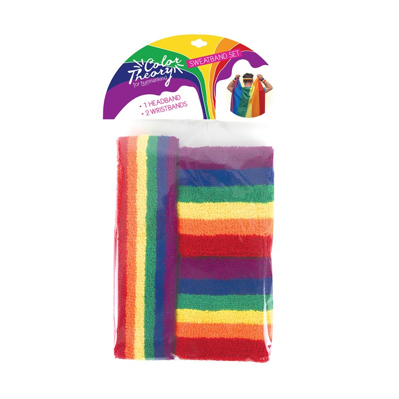 Party Numbers Sweatband Set, Rainbow, One Size