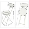 RustyVioum 4pcs Bar Stool, Upholstered Counter Stool Portable Folding Kitchen