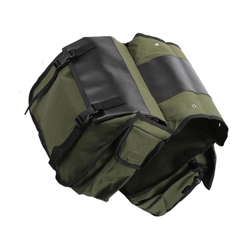 Cycling Side Bags Canvas Bike Commuting Bag Saddle Bags Large