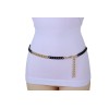 Unbranded Women Celebrity Style Belt Gold Black Metal Chain Links