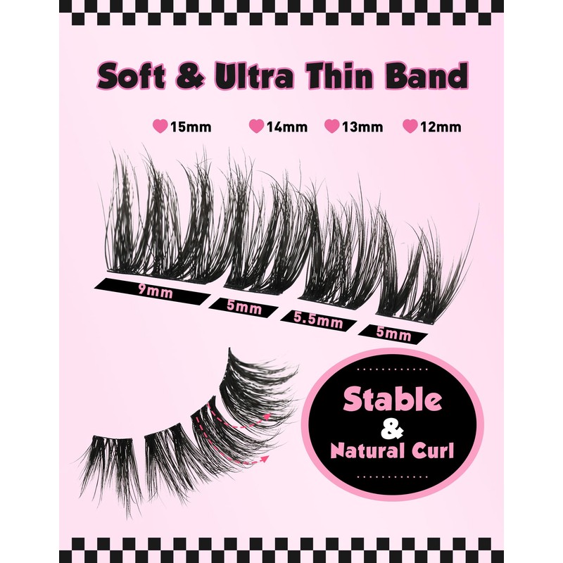 Lash Clusters Cat Eye 7 Pairs Eyelash Clusters Wispy DIY