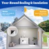 Wintcomfort Fireplace Cover, 3-Layer Insulation Fireplace Draft Blocker with Strips,