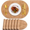 ADRIMER Placemats, Heat Resistant Oval Placemats Set of 6 Washable