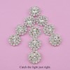Hahiyo Crystal Rhinestone Flower Buttons Clear Glass 19mm Flatback Bling