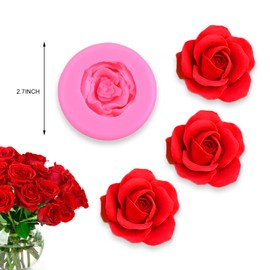Rose Silicone Mold, for Chocolate Fondant Resin Candle Soap Making