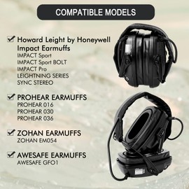 Gel Ear Pads for Howard Leight by Honeywell Impact Sport Pro, Comfortable and Soft Replacement Gel Ear Cups with Silicone Material and Memory Foam