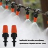 50 Boquillas Atomizadoras Ajustables Para Riego Goteo 1/4