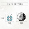 YFN Four Leaf Clover Necklace for Women Sterling Silver Turquoise