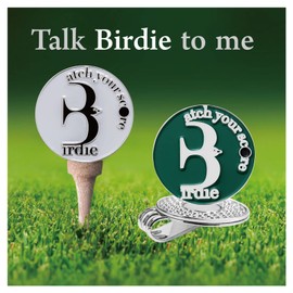 E TRUEE Golf Ball Marker Hat Clip with Birdie Ball Marker, Golf Accessories for Men Women, Golf Gifts for Men Women