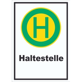 HB-Druck Sign "Haltestelle A4" (210 x 297 mm)