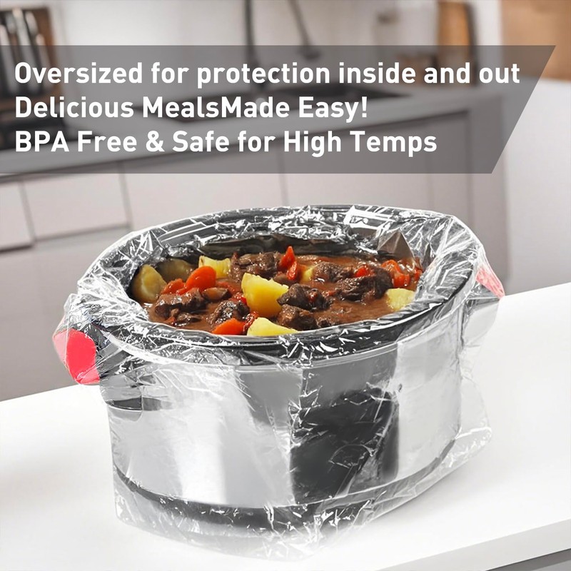 Mfinesun Slow Cooker Liners & Oven Bags, 24 Count Extra