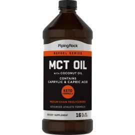 Piping Rock MCT Oil 16 oz | Liquid Keto Formula | Non-GMO Supplement | by Piping Rock