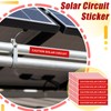 Trandraft 250 Pcs Caution Solar Circuit Stickers - Pv Safety