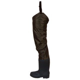 Frogg Toggs Rana II PVC Bootfoot Hip Wader, Felt Outsole, Brown, Size 11