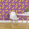 Removable Wallpaper 6ft x 2ft - Purple Banana Whimsical Fruit