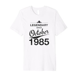 40th Birthday 40 Year Old Born in October 1985 Vintage Premium T-Shirt