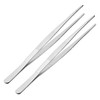 Sourcingmap 2 Pcs 12-Inch Stainless Steel Straight Blunt Tweezers with