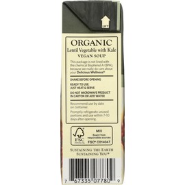 Dr. McDougall's Right Foods Organic Vegetable Soup, Lentil, 18-Ounce (Pack of 6)